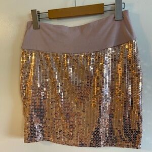Urban Behavior Sequin Mini Skirts - black & rosé/pink/beige